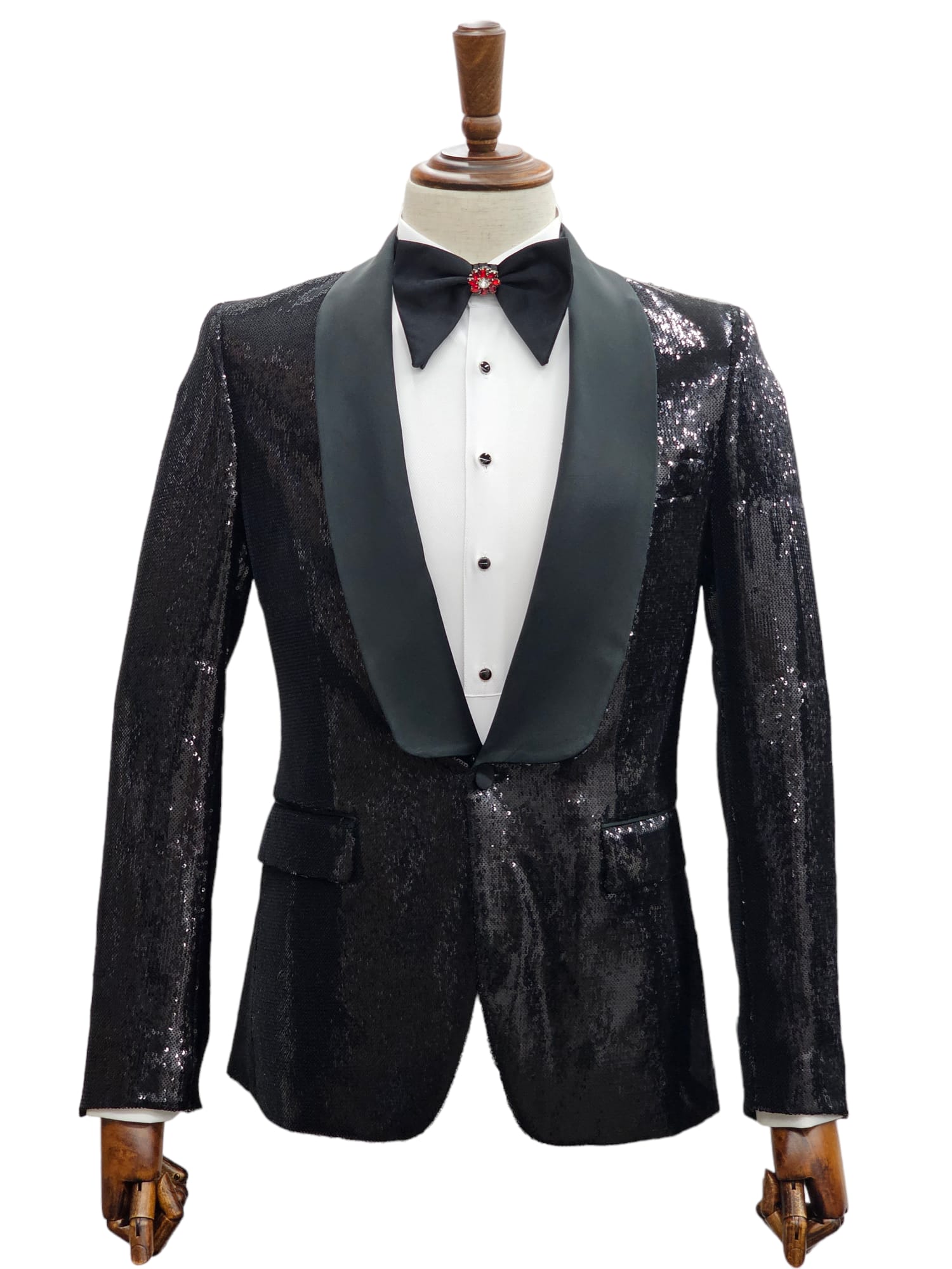 Black and Silver Distressed Metallic 2-Piece Slim-Fit Tuxedo — dolce vita  MEN